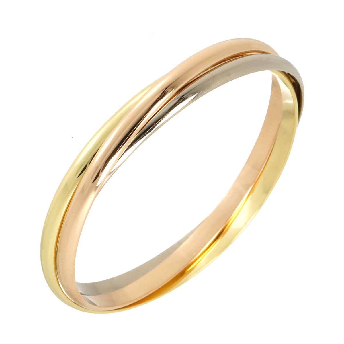 Trinity Bangle Bracelet 18K YG WG PG 750