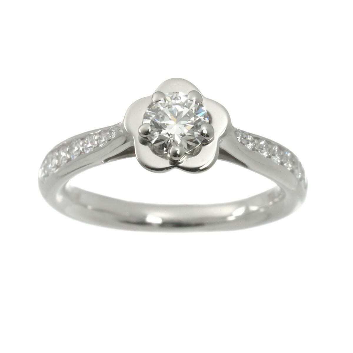 Camellia Diamond 0.30ct F/VVS1/EX Ring Pt size46 3.75(US)
