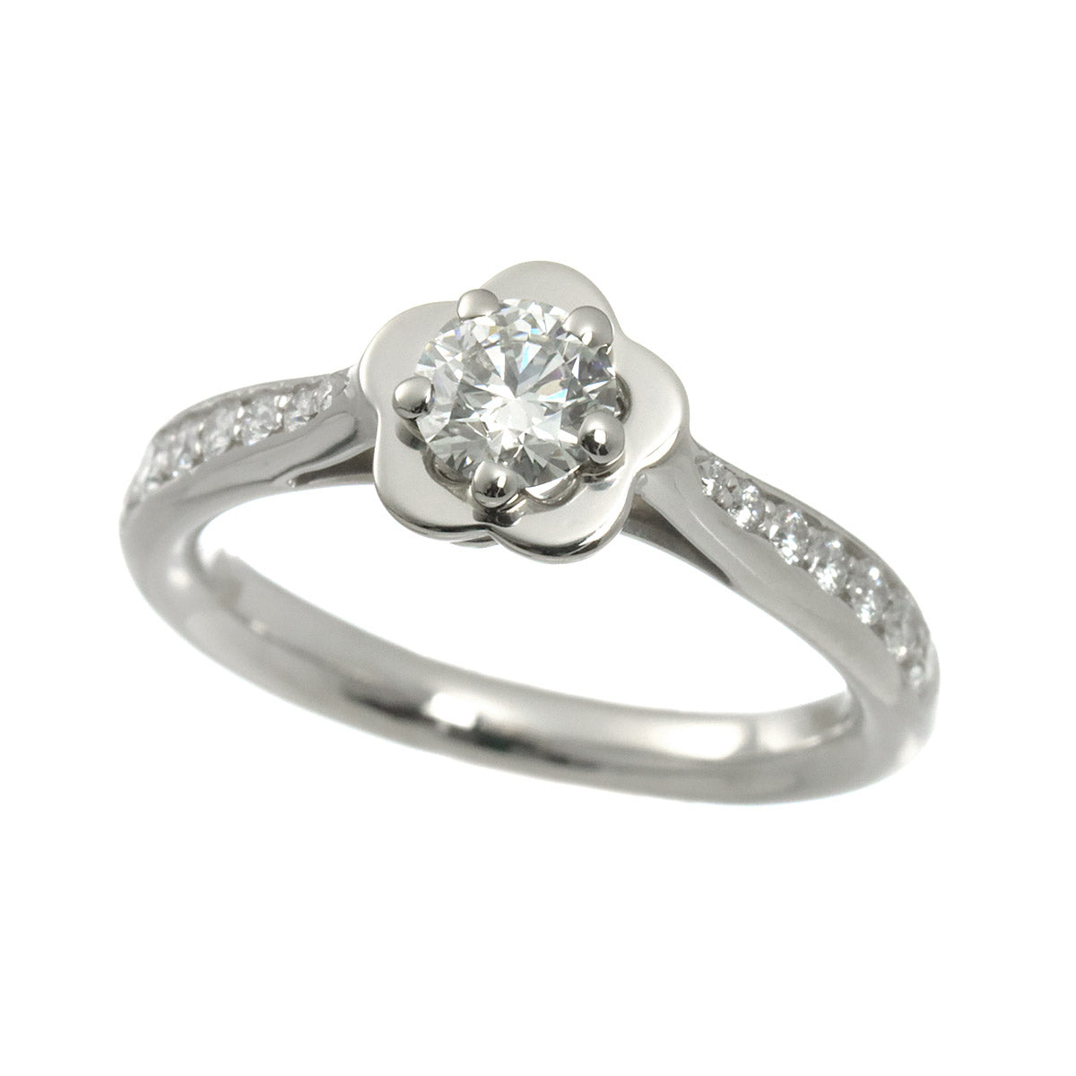 Camellia Diamond 0.30ct F/VVS1/EX Ring Pt size46 3.75(US)
