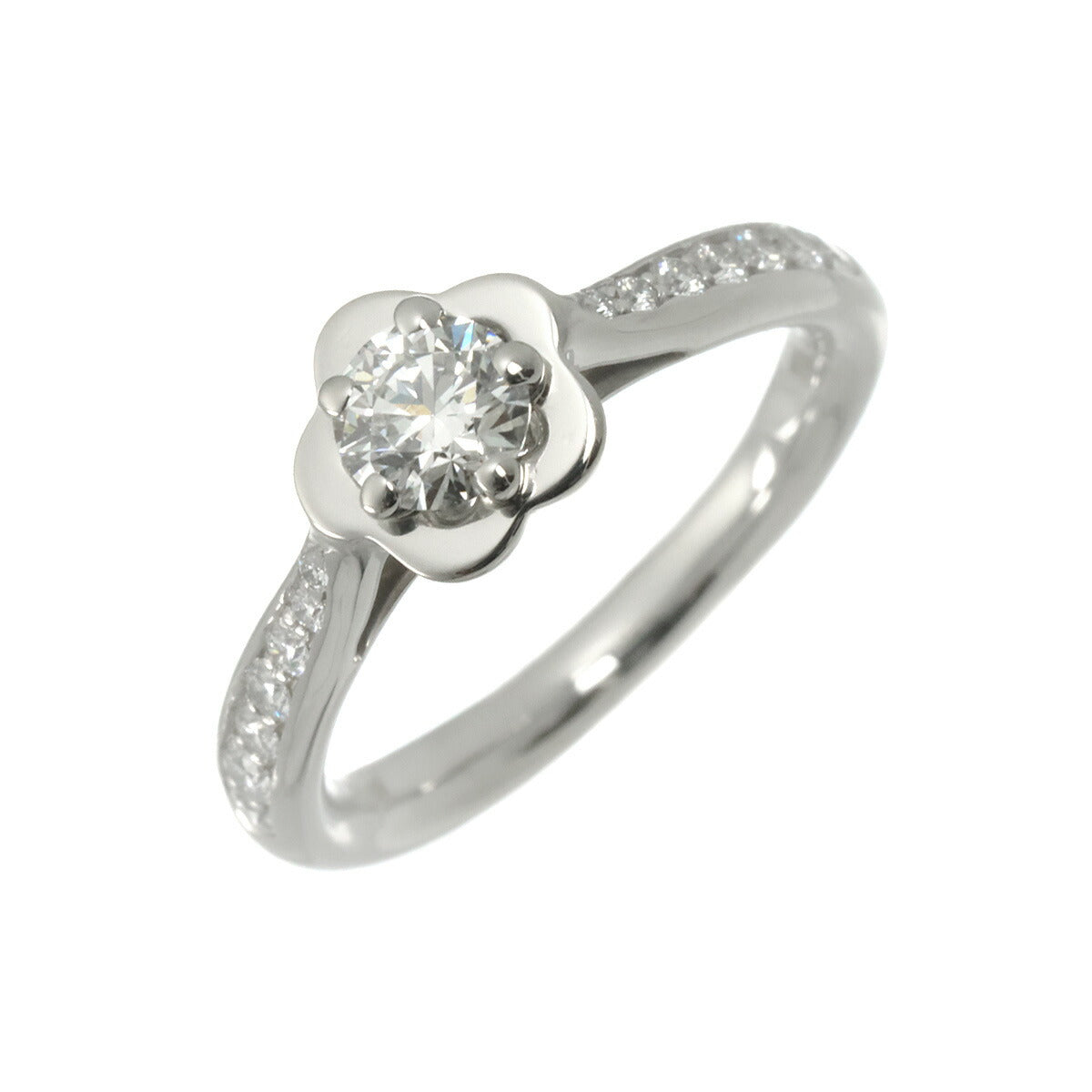 Camellia Diamond 0.30ct F/VVS1/EX Ring Pt size46 3.75(US)
