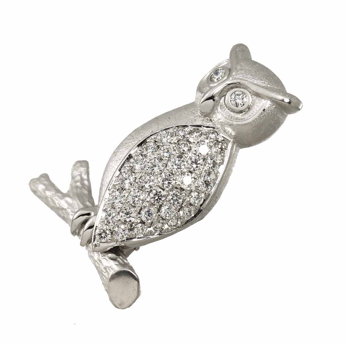 Diamond 0.59ct Brooch 18K WG