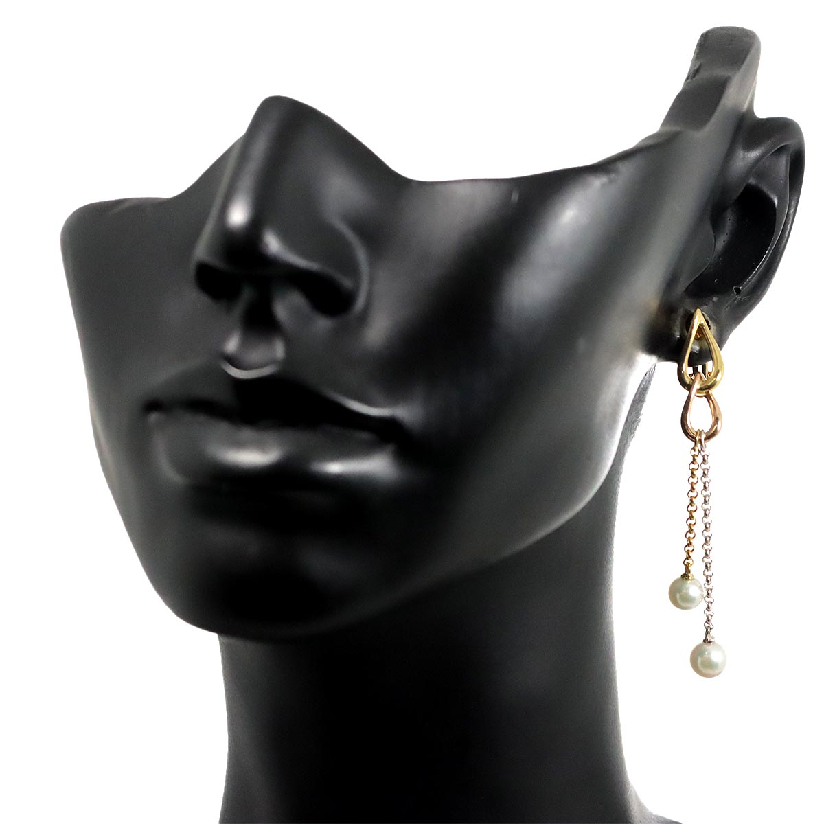 Akoya Pearl 5.6-5.2mm Earrings Clip on 18K YG WG PG 750