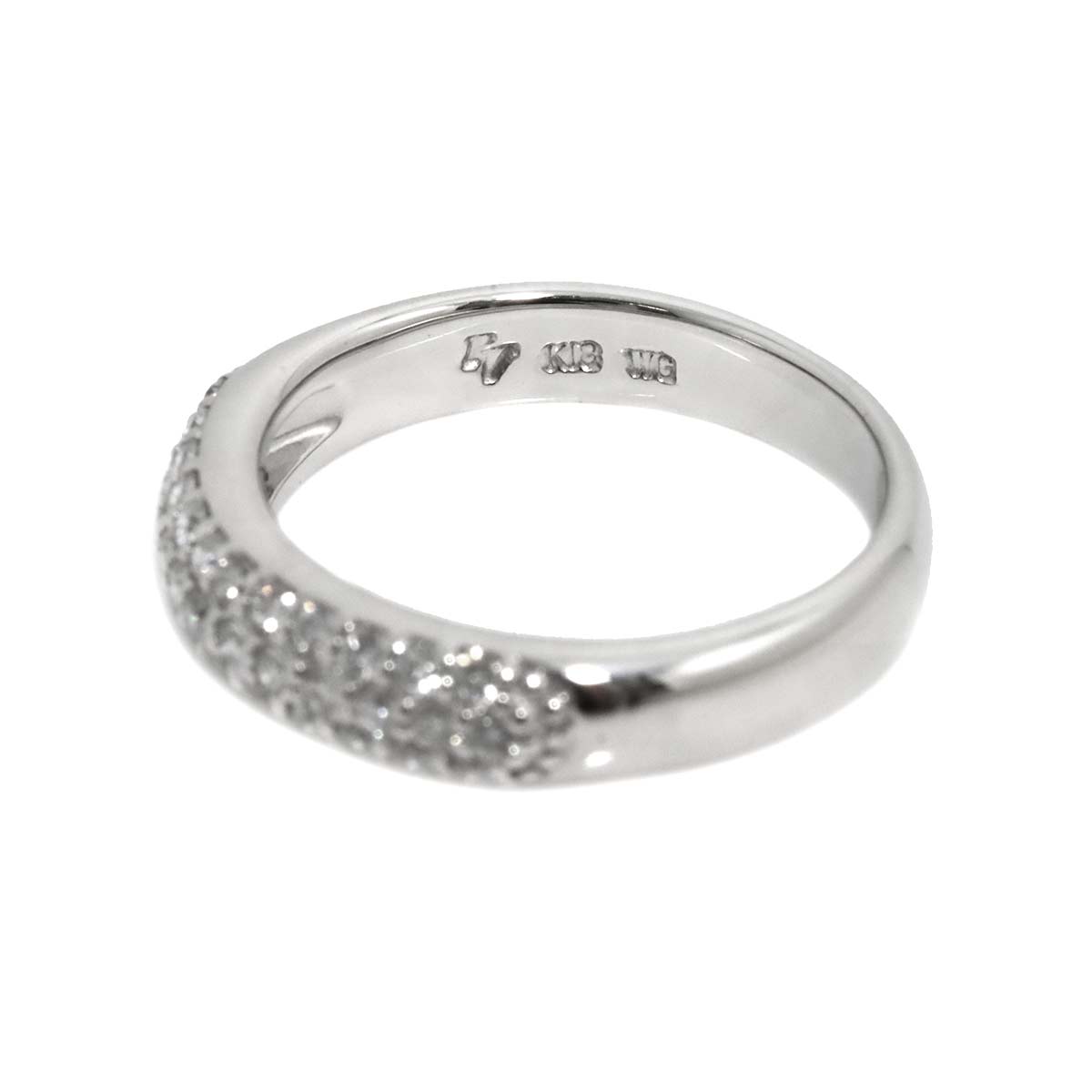 Diamond 0.40ct Ring 18K WG 750 Size4.5(US)