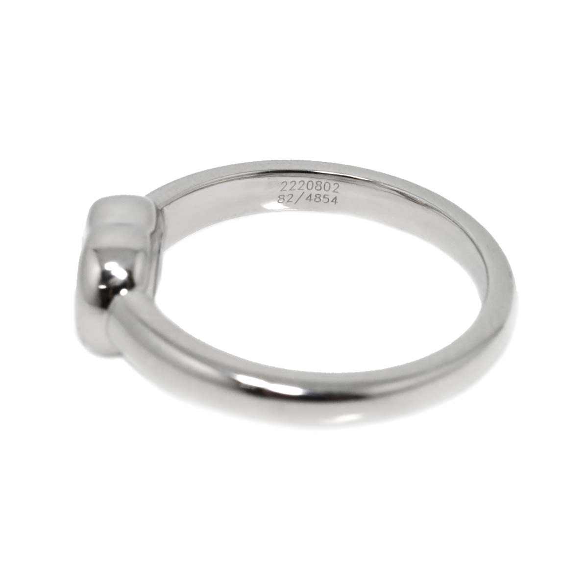 Happy Diamond Heart Ring 18K WG 750 Size4.75-5(US)