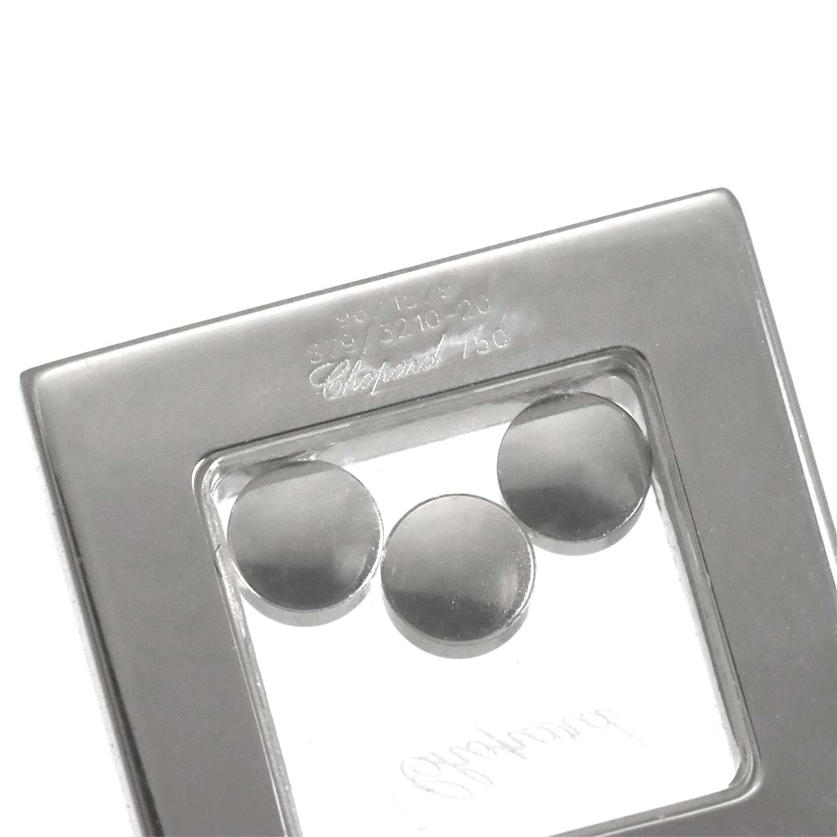 Happy Diamond Square Necklace 18K White Gold 750