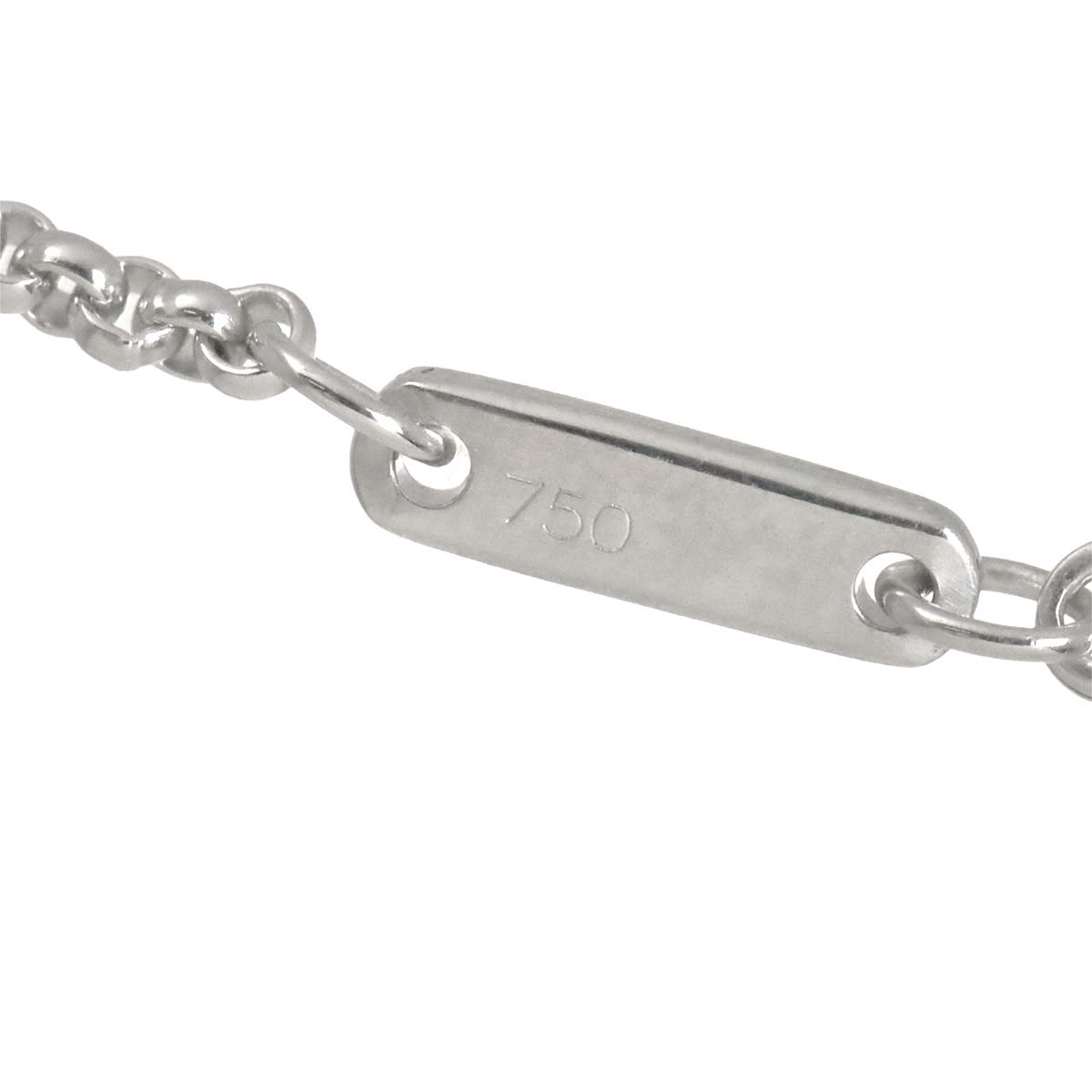 Happy Diamond Square Necklace 18K White Gold 750