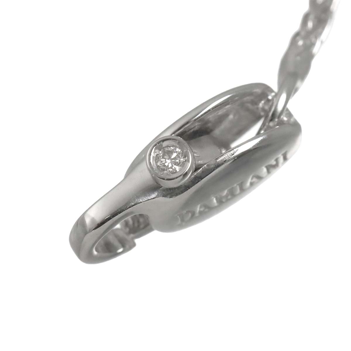 Mystery Cross Diamond Necklace 18K White Gold 750