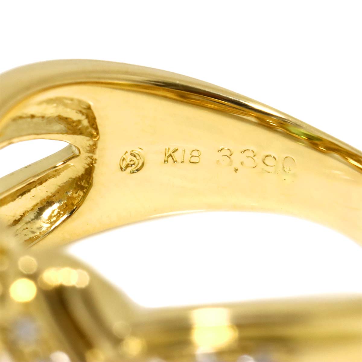 Sphene 3.390ct Diamond 0.22ct Ring 18K YG 750 size7.25(US)