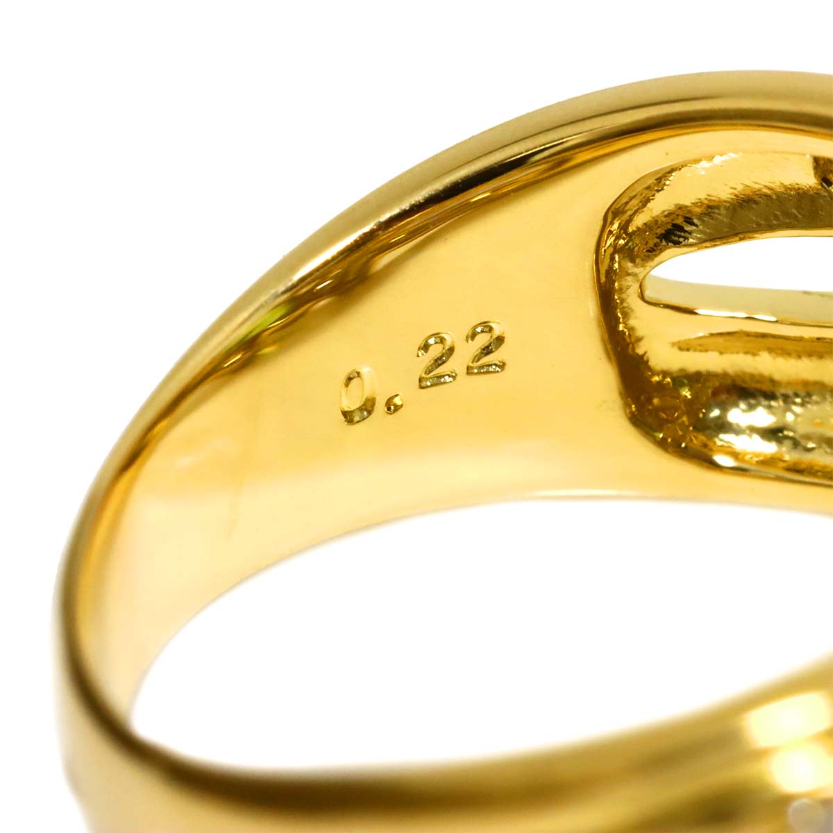 Sphene 3.390ct Diamond 0.22ct Ring 18K YG 750 size7.25(US)