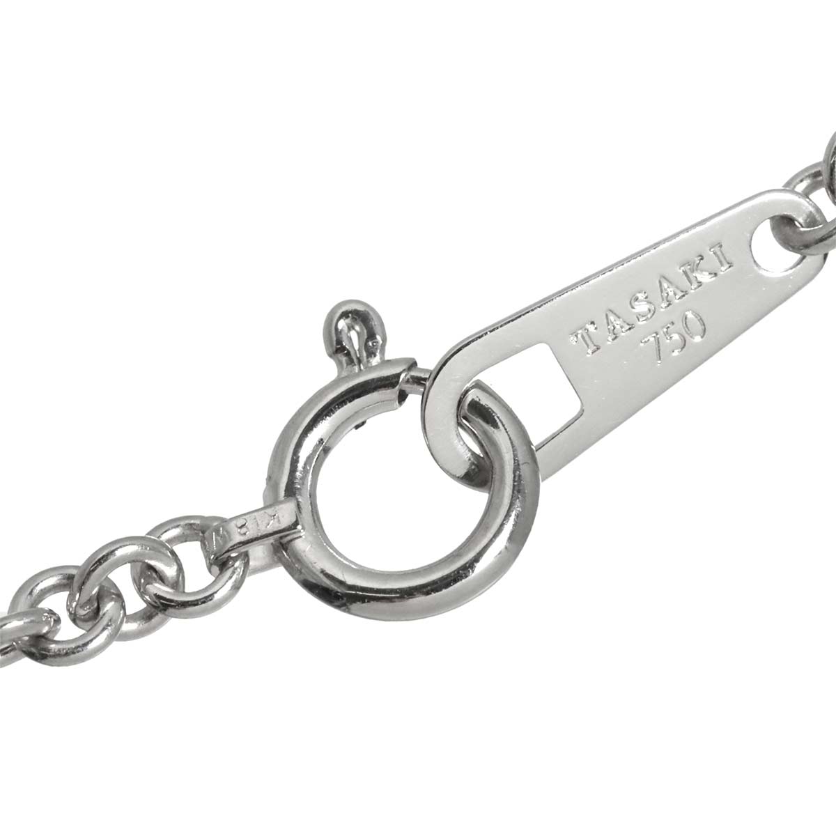 Diamond 0.29ct Necklace 18K White  Gold 750