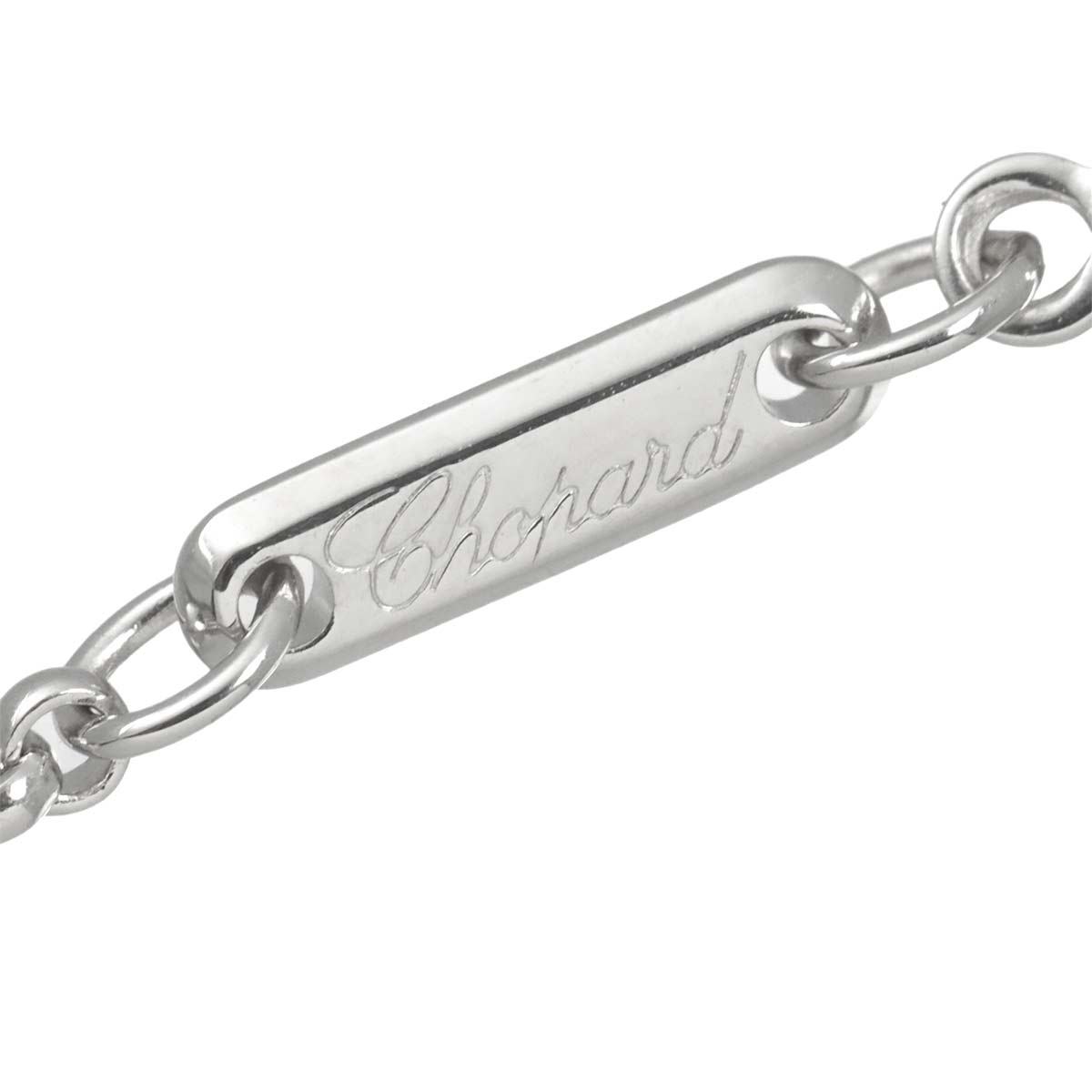 Happy Diamond Heart Necklace 18K White Gold 750