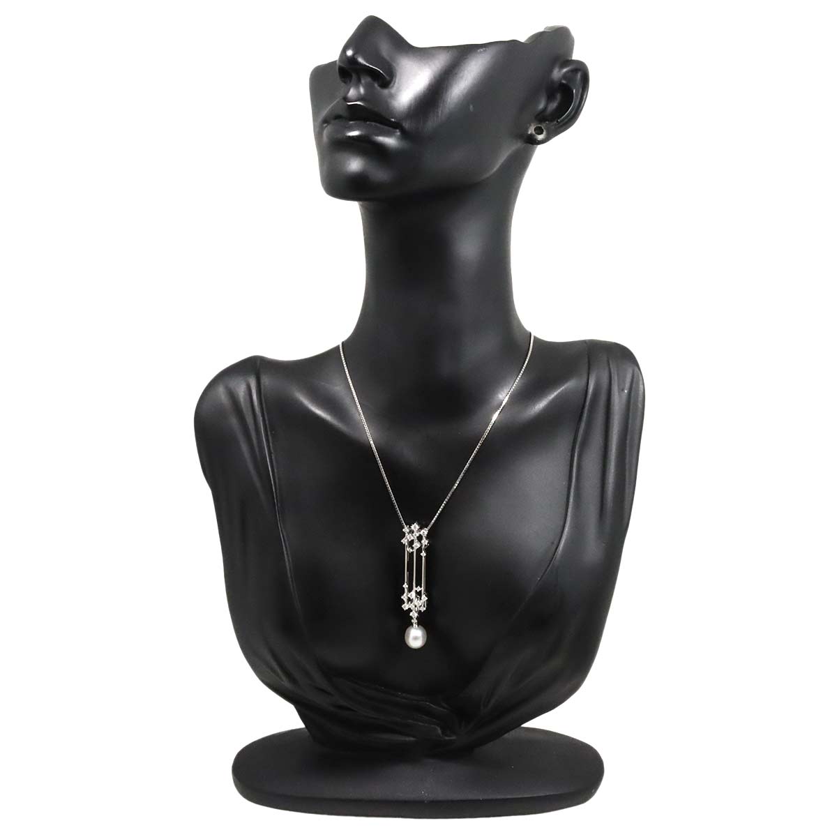 South Sea pearl Diamond 0.48ct/0.01ct Necklace 18K WG 3Way