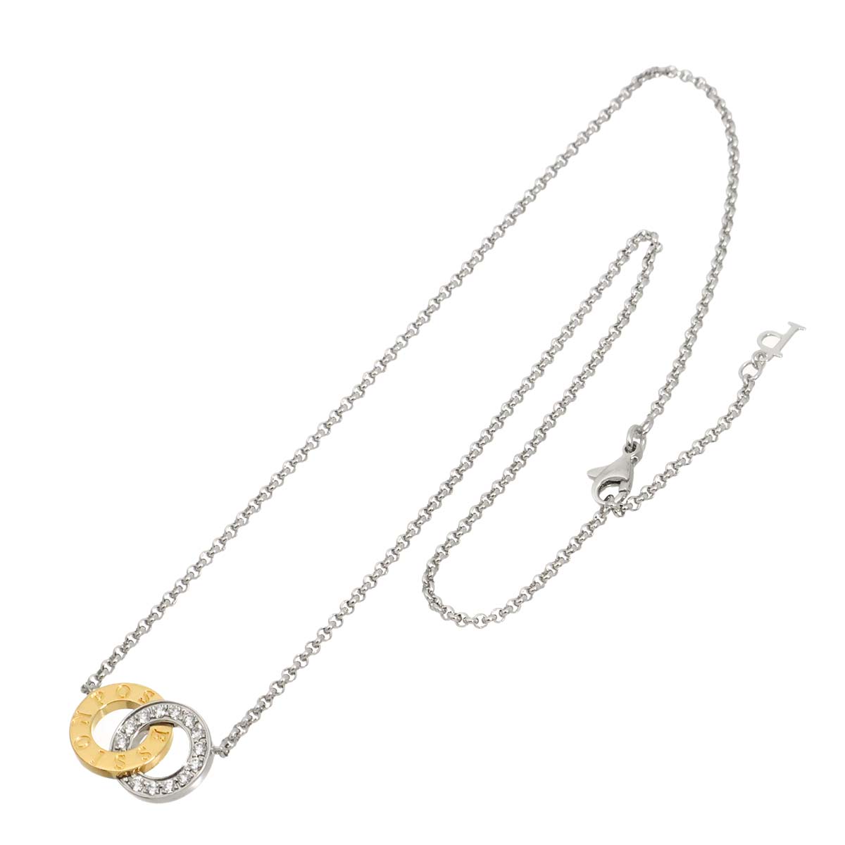 Possession Diamond Necklace 18K White Yellow Gold 750
