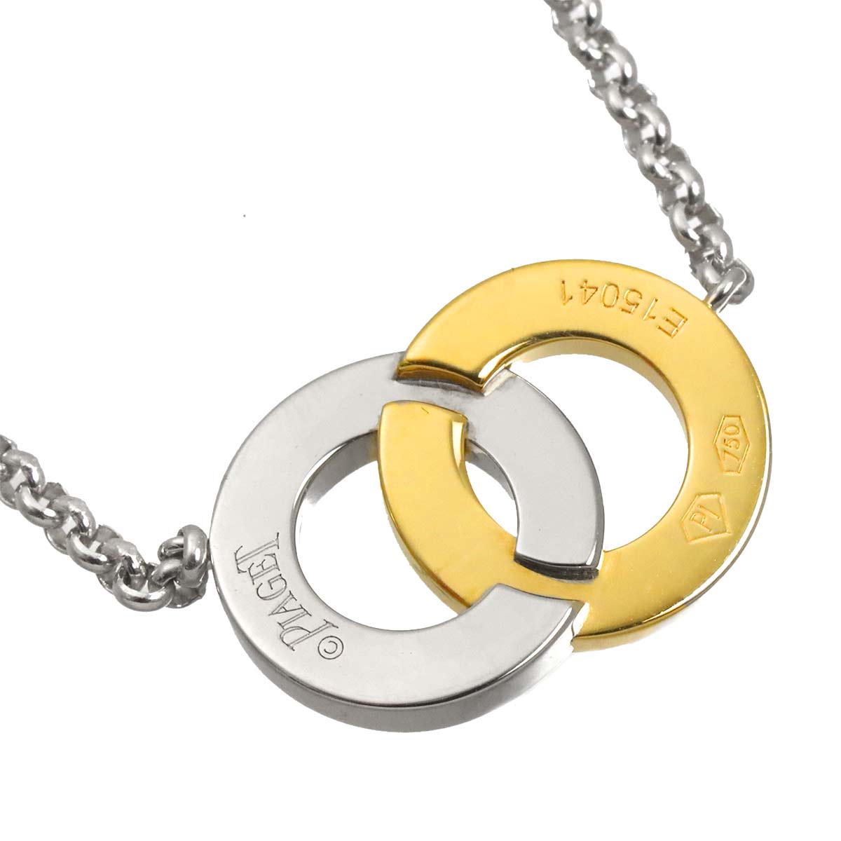 Possession Diamond Necklace 18K White Yellow Gold 750
