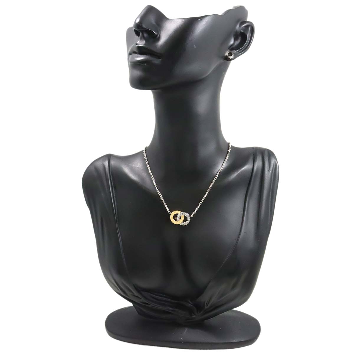 Possession Diamond Necklace 18K White Yellow Gold 750