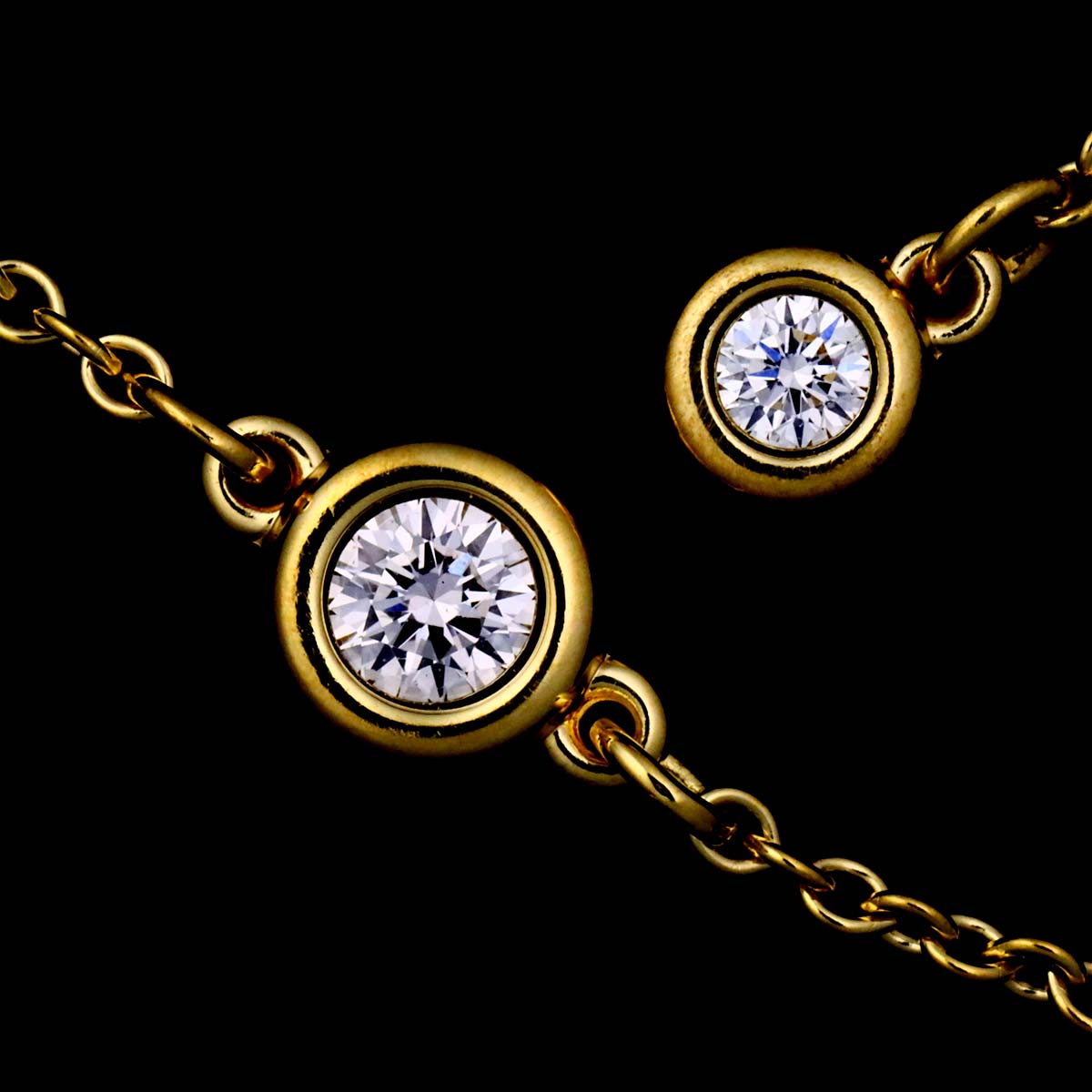By The Yard Diamond 0.11ct Bracelet 18K Yellow Gold 750