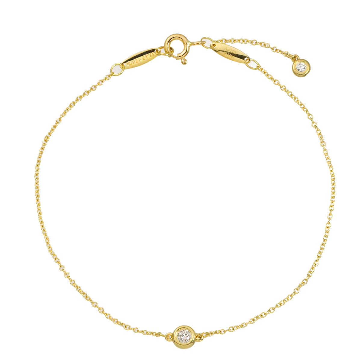 By The Yard Diamond 0.11ct Bracelet 18K Yellow Gold 750