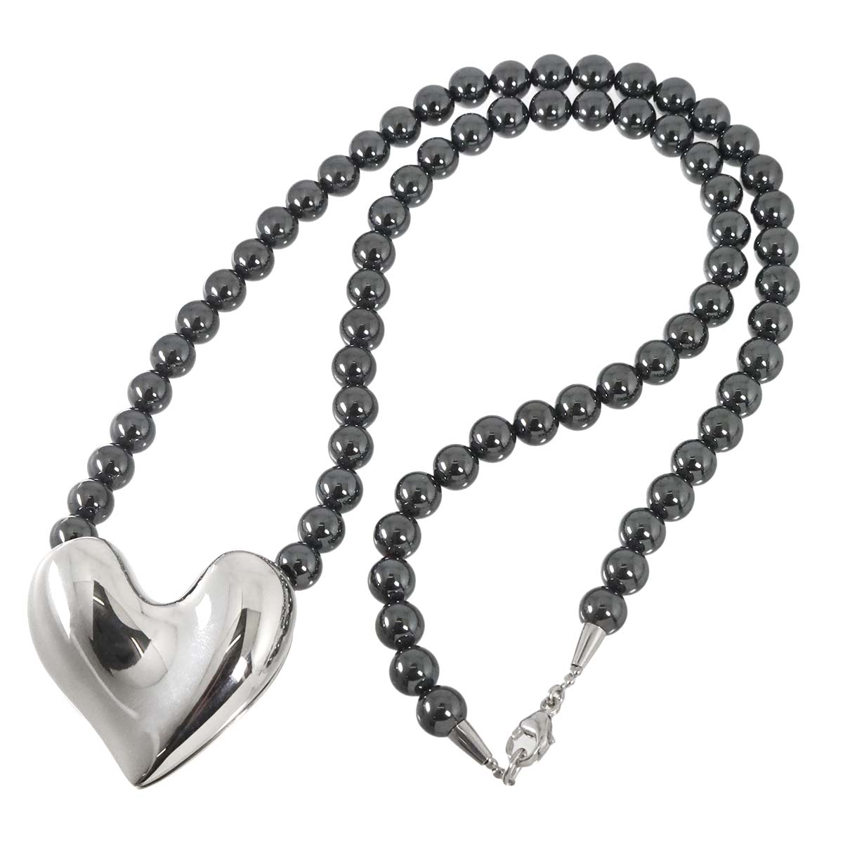 Hematite Heart Necklace Silver 925
