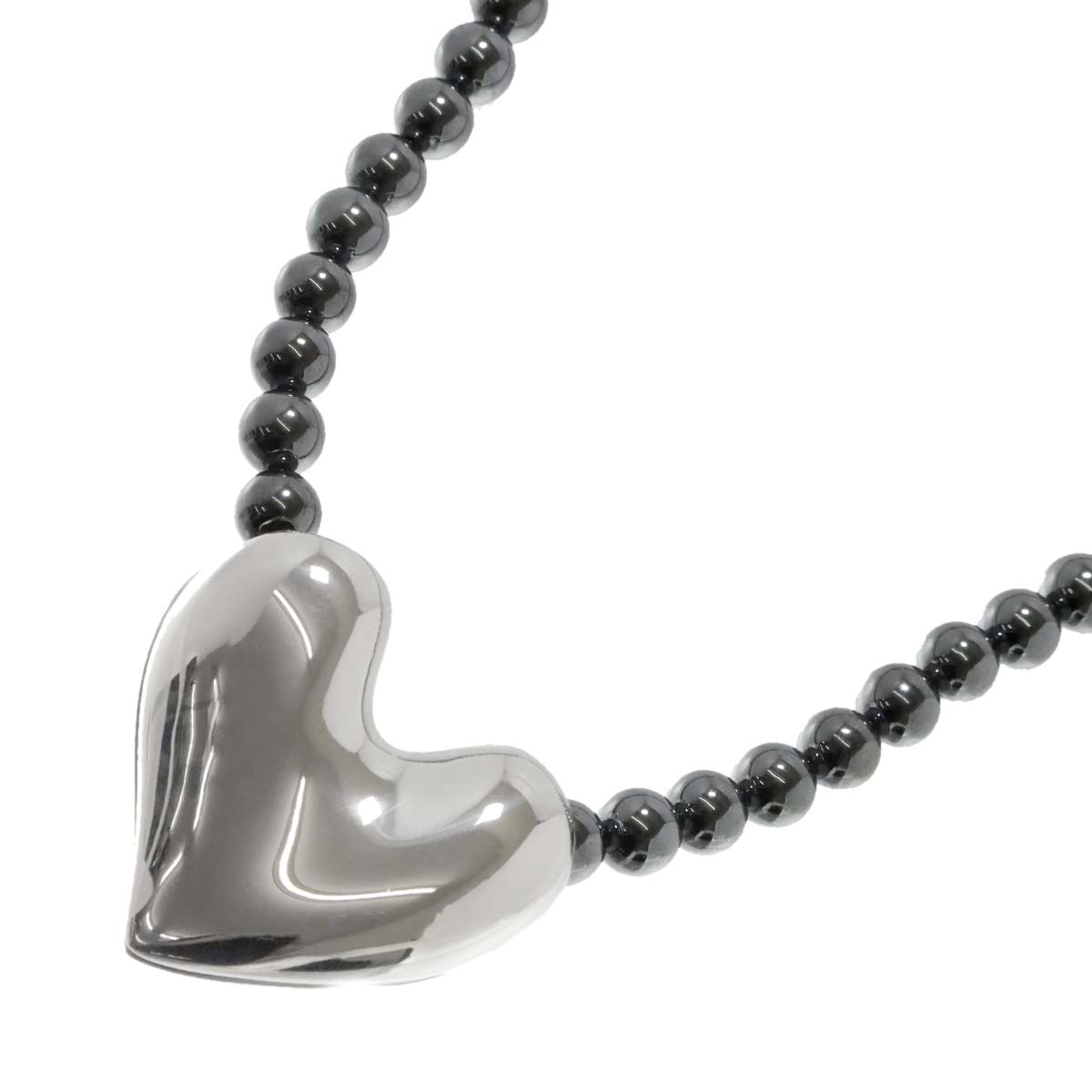 Hematite Heart Necklace Silver 925