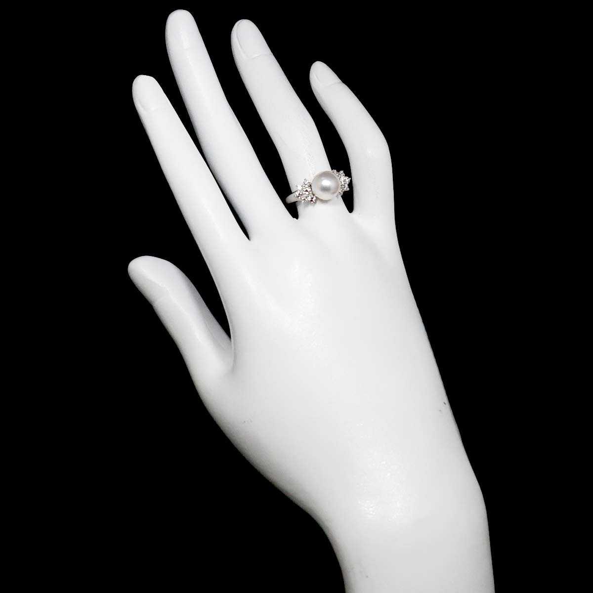 Akoya Pearl 8.4mm Diamond 0.50ct Ring Pt size6.25-6.5(US)