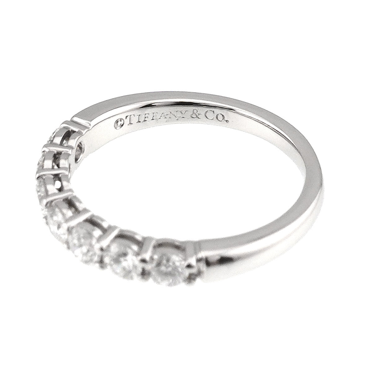 Forever Half Diamond Ring Platinum size5.25(US)