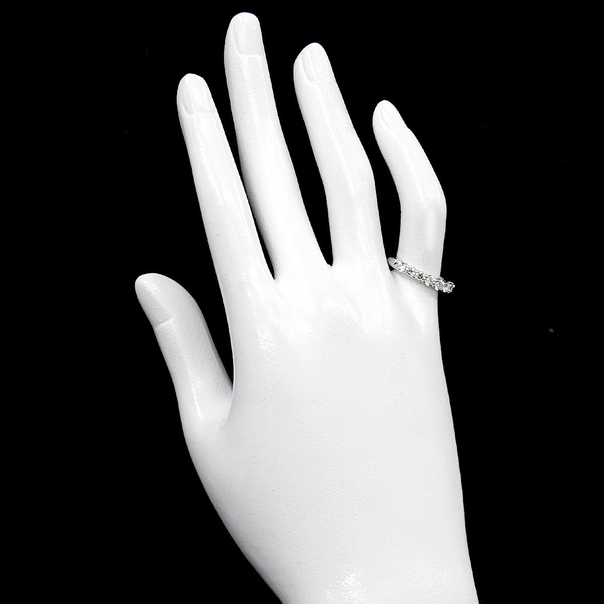 Forever Half Diamond Ring Platinum size5.25(US)
