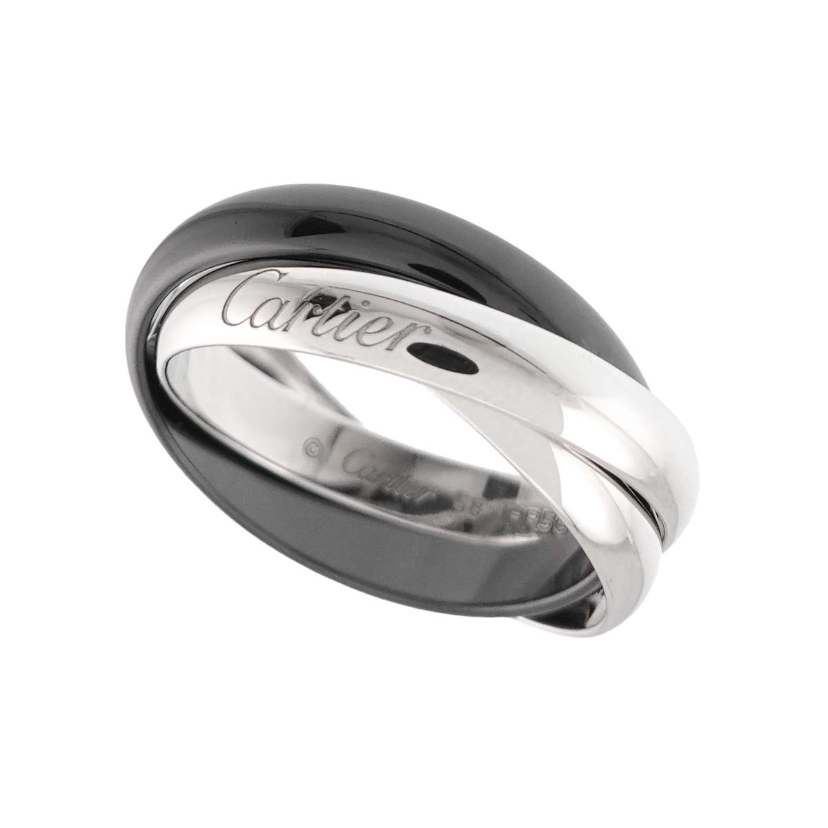 Trinity Ceramic Ring MM K18 White Gold 750 size58 8.25(US)
