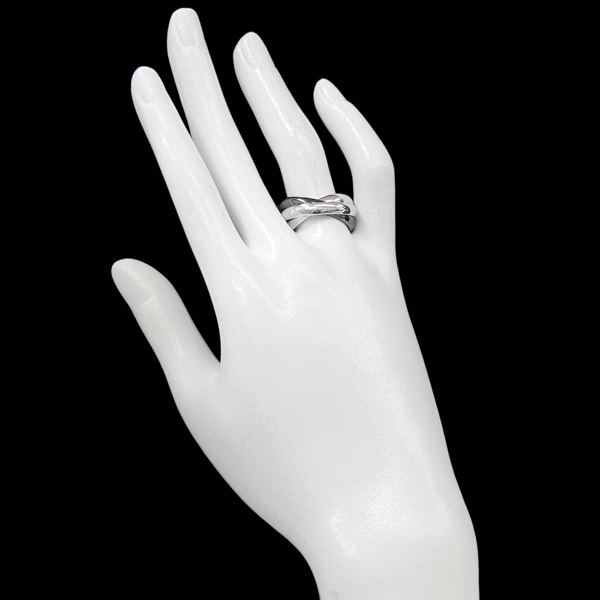Trinity Ceramic Ring MM K18 White Gold 750 size58 8.25(US)