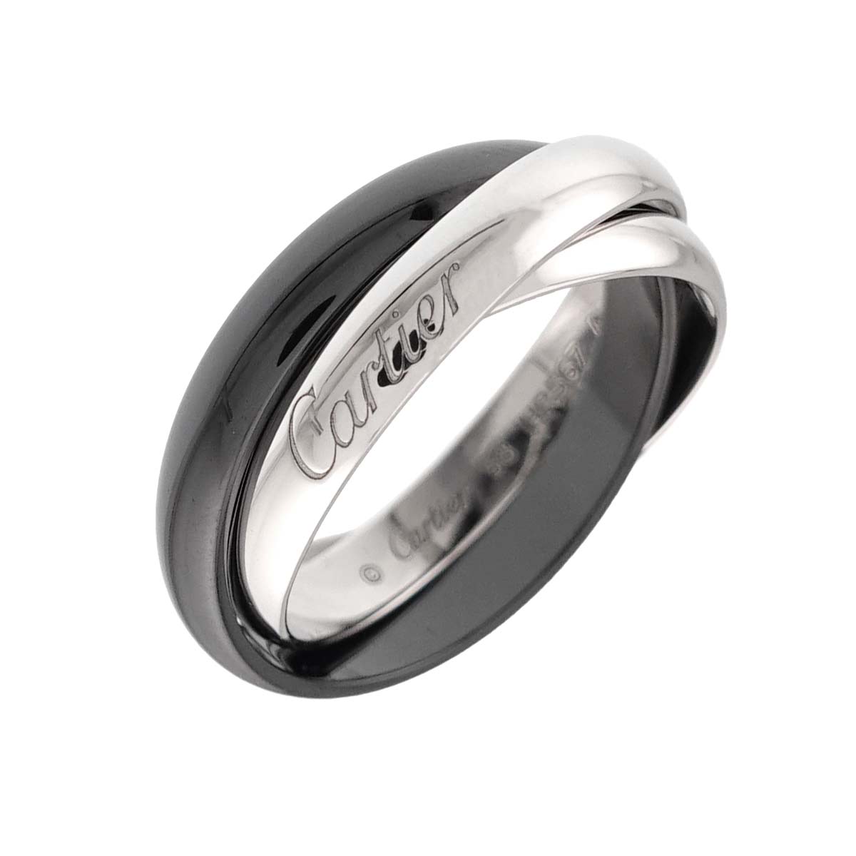 Trinity Ceramic Ring MM K18 White Gold 750 size58 8.25(US)