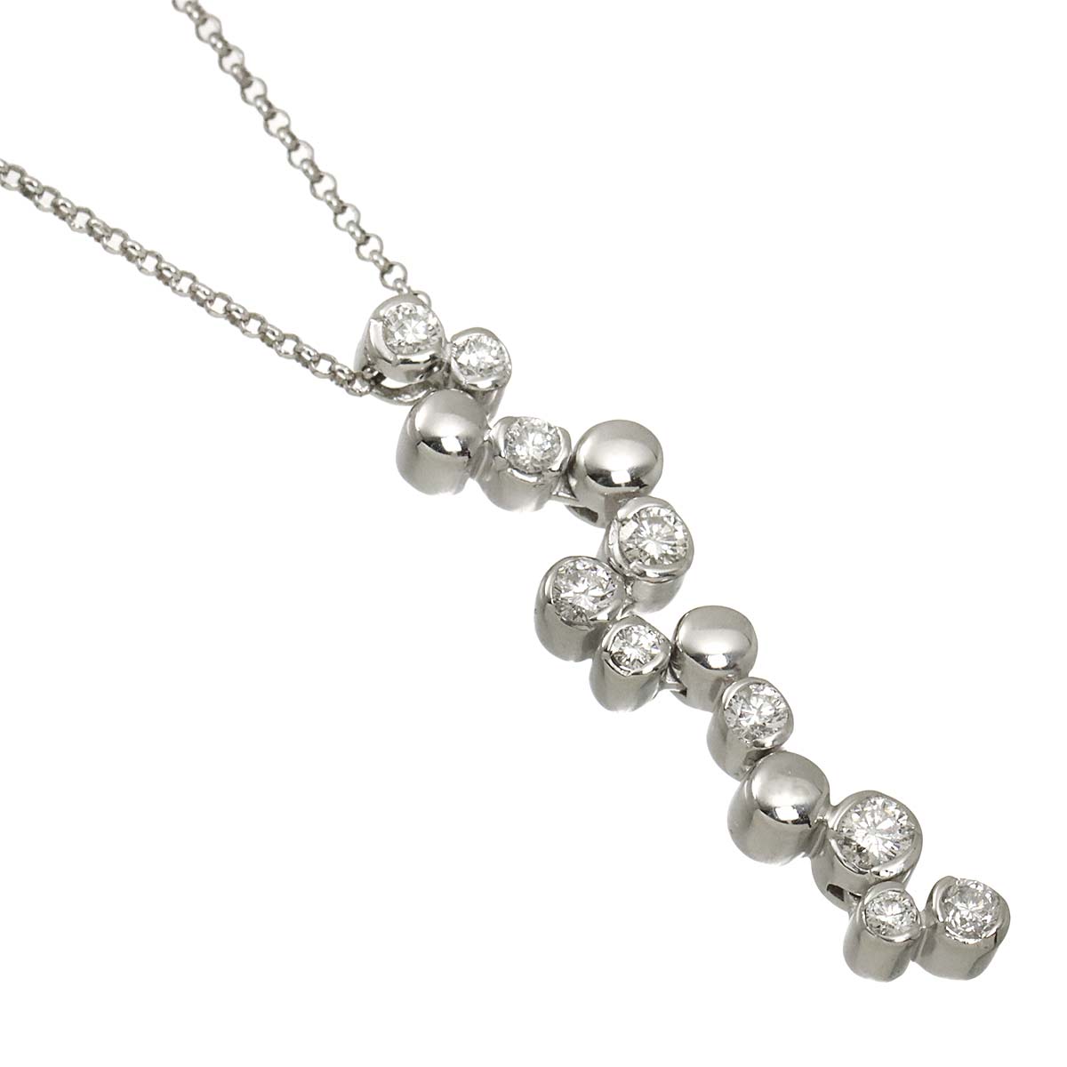 Diamond 0.30ct Necklace 18K WG White Gold 750