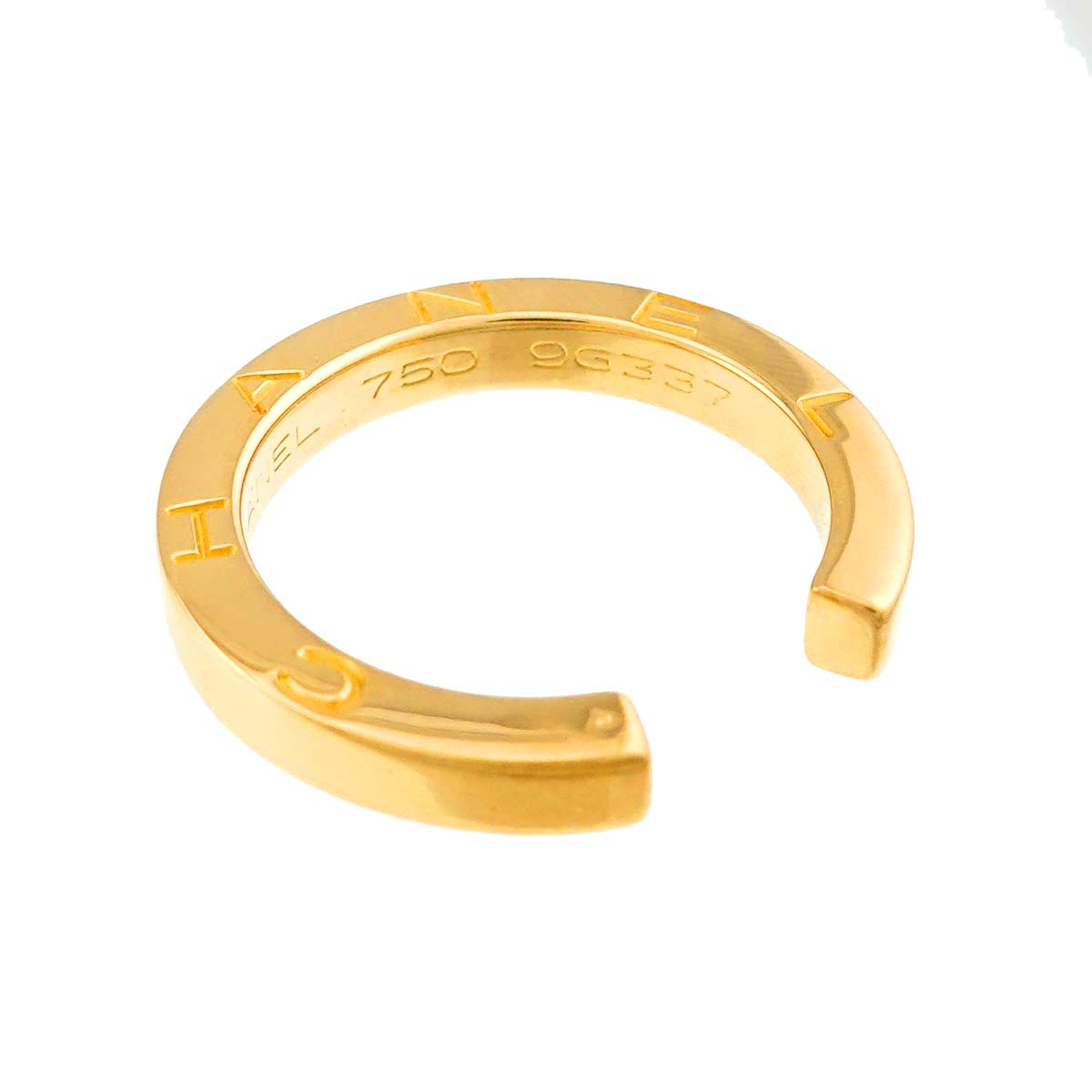 C Signature Ring 18K Yellow Gold 750 Size5.25-5.5(US)