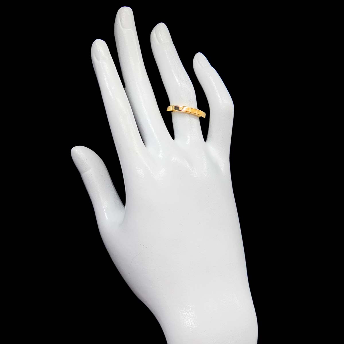 C Signature Ring 18K Yellow Gold 750 Size5.25-5.5(US)