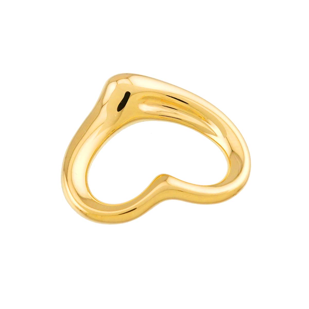 Open Heart Pendant Top 18K Yellow Gold 750