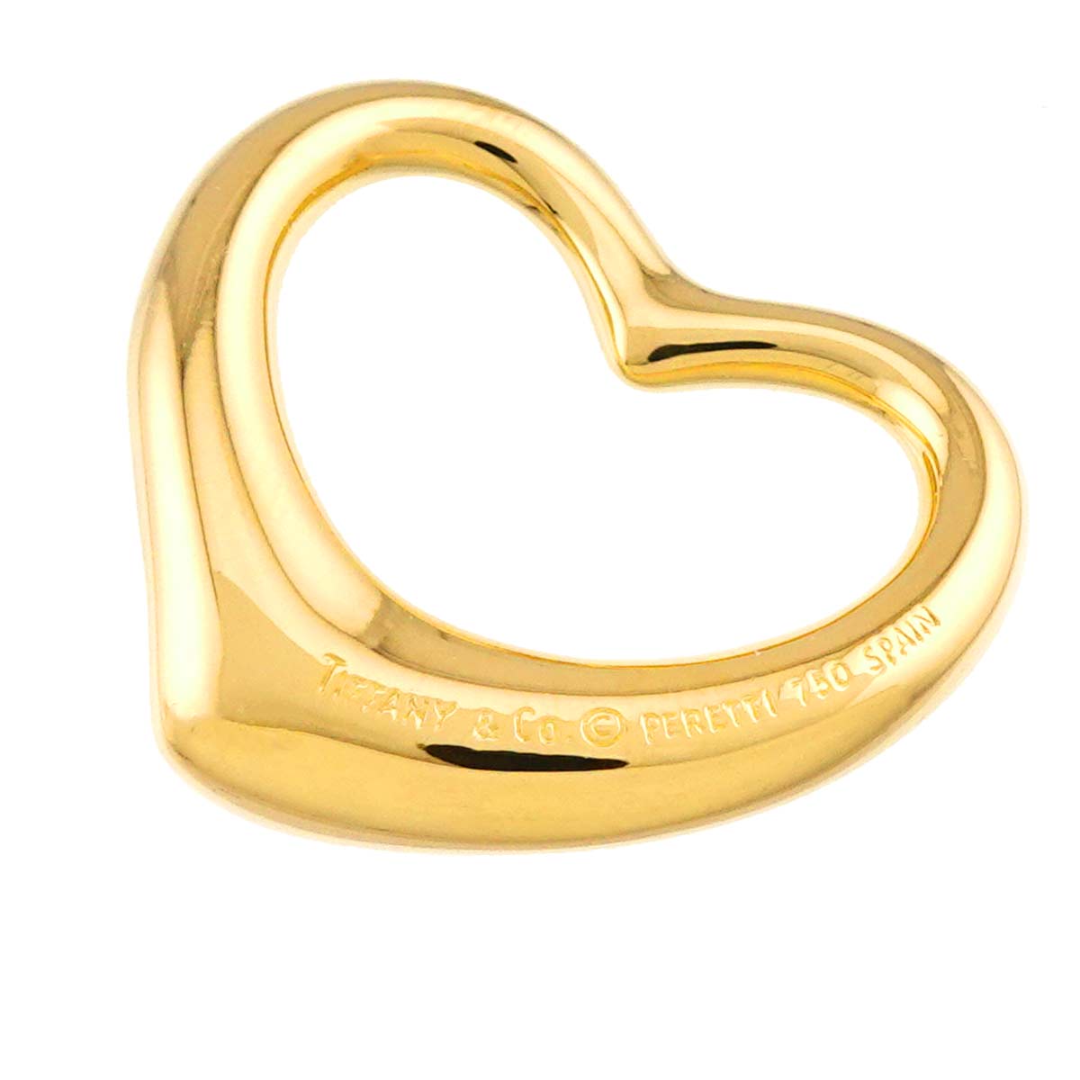 Open Heart Pendant Top 18K Yellow Gold 750