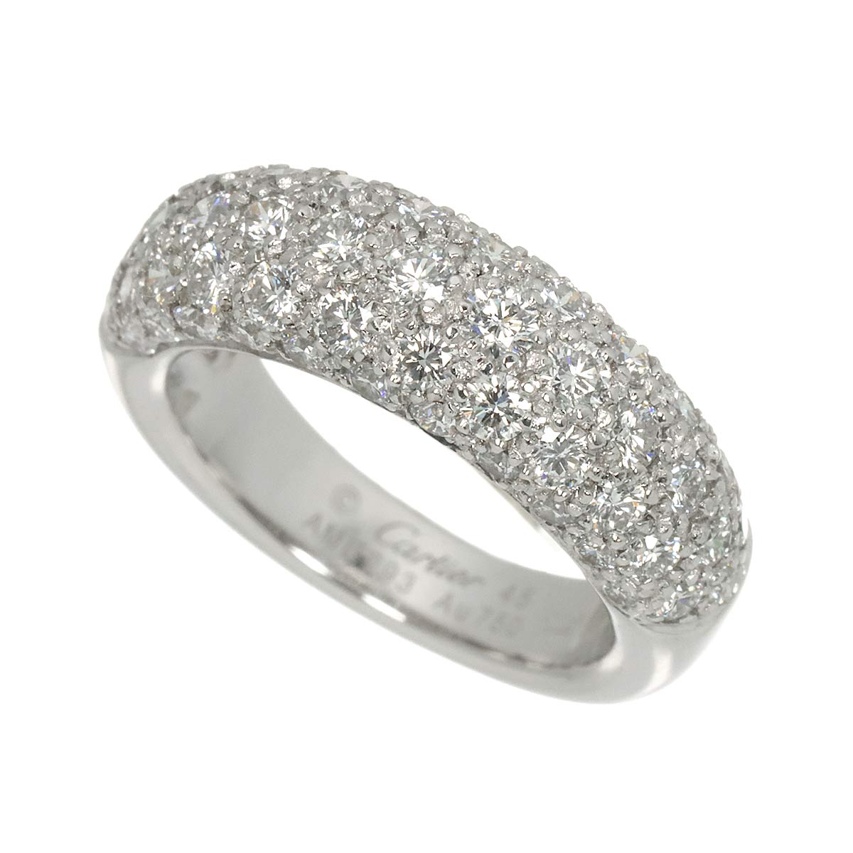 Diamond Ring 18K White Gold 750 size45 3.25(US)