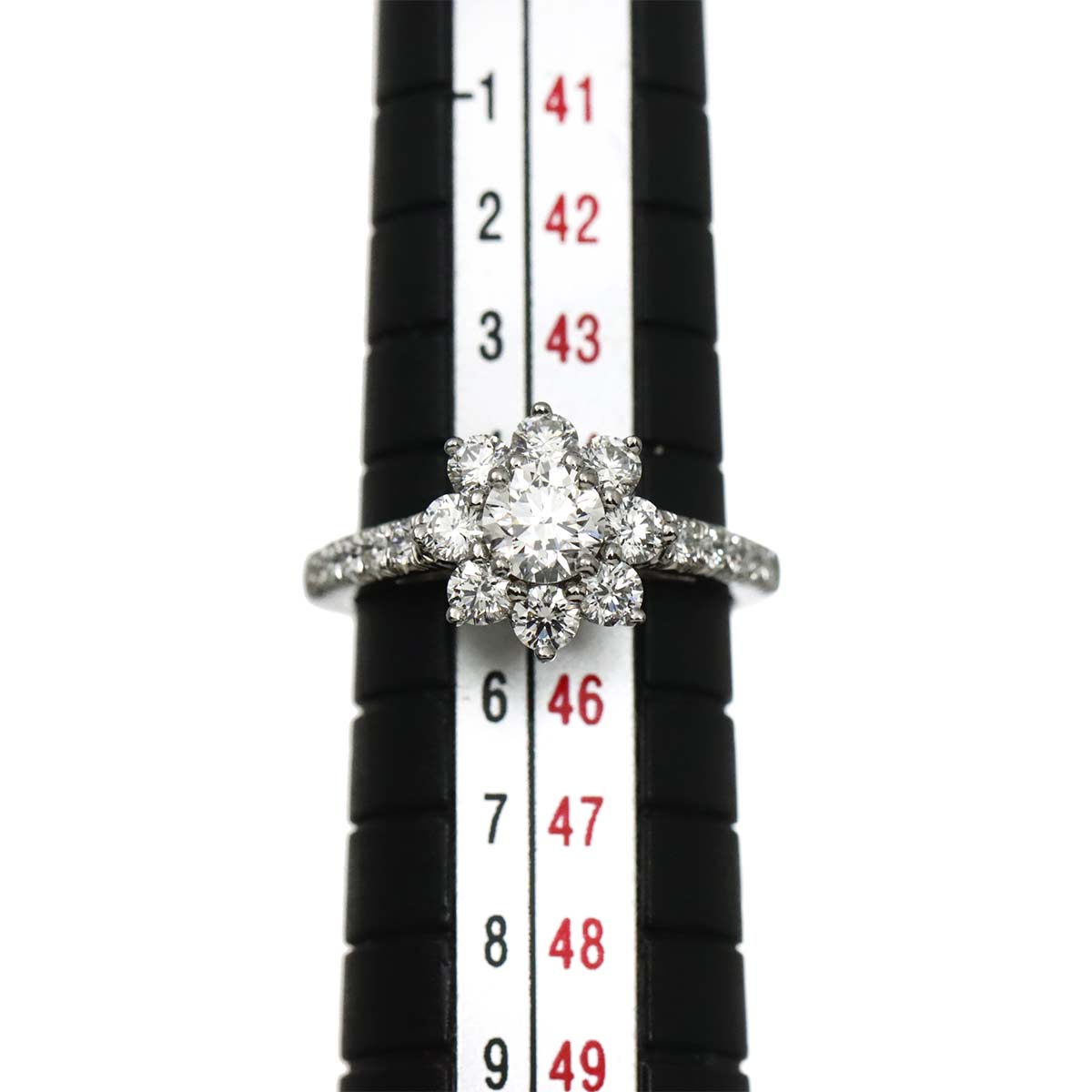 Sunflower Mini Diamond 0.37ct Ring Pt Size3.25(US)