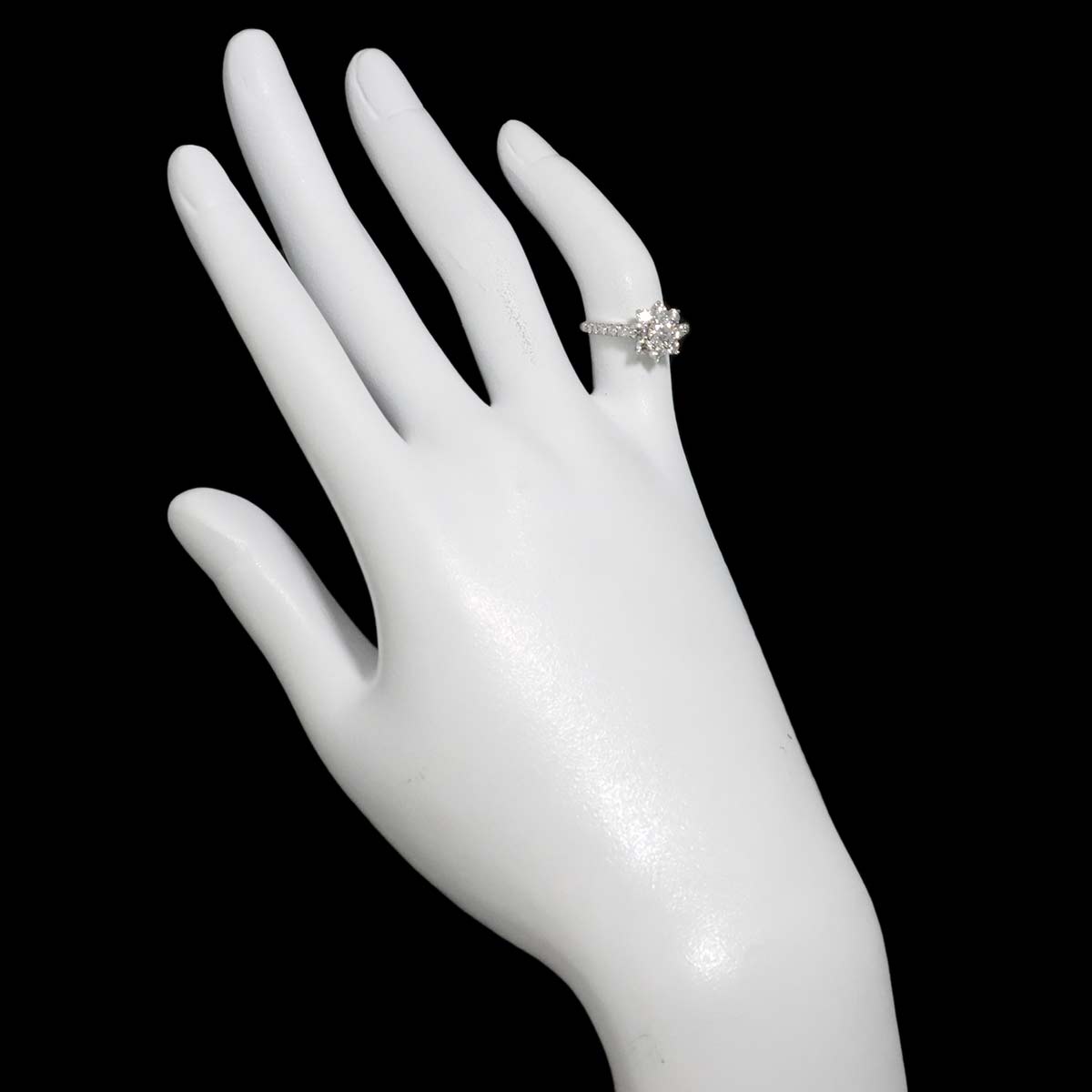 Sunflower Mini Diamond 0.37ct Ring Pt Size3.25(US)