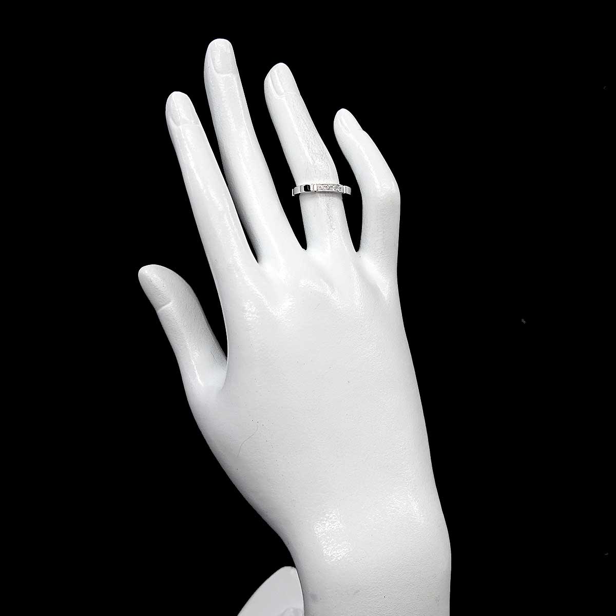 Maillon Panthere Diamond Ring 18K WG 750 Size49 4.75-5(US)
