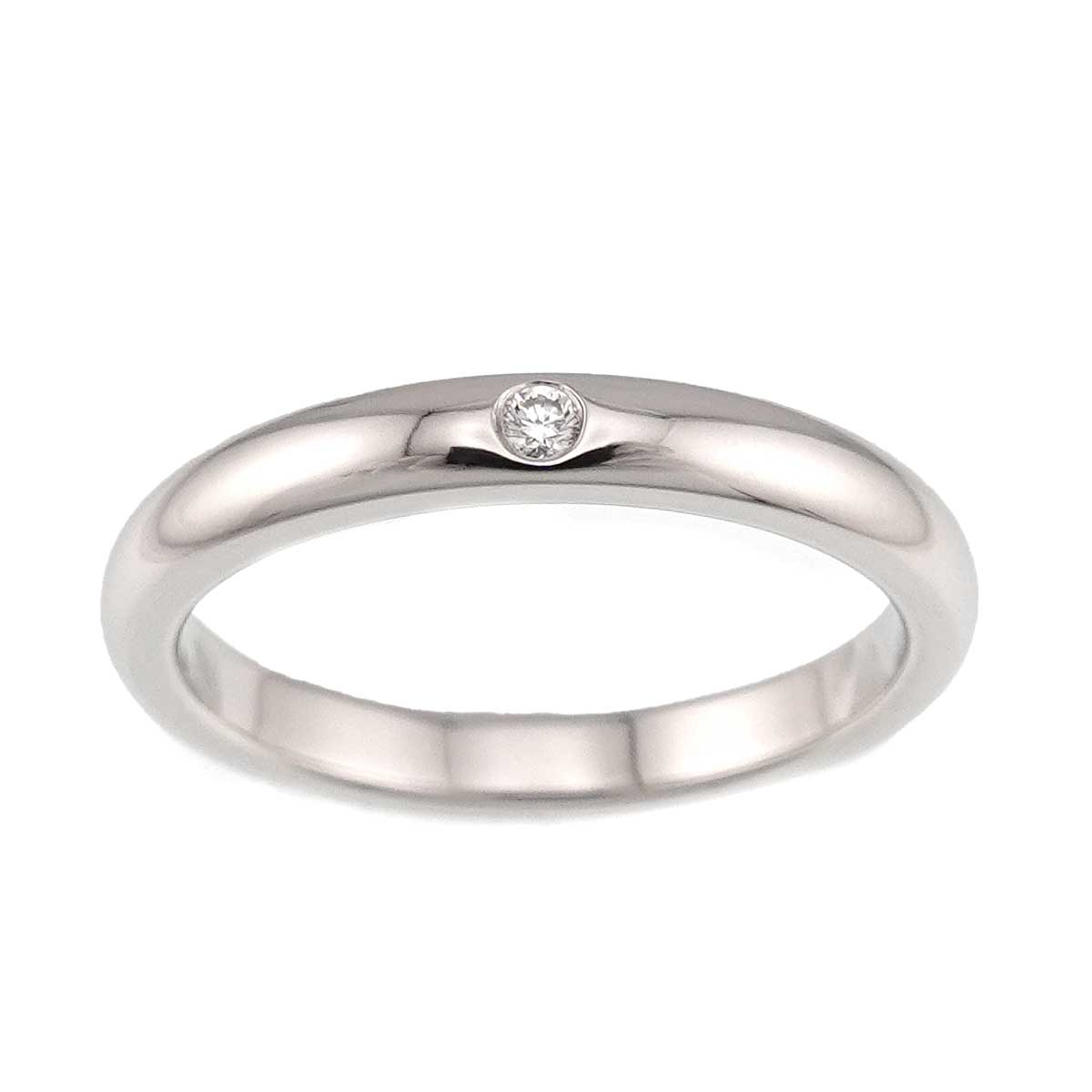 Stacking Band Ring Diamond 1P Platinum Size6.75(US)