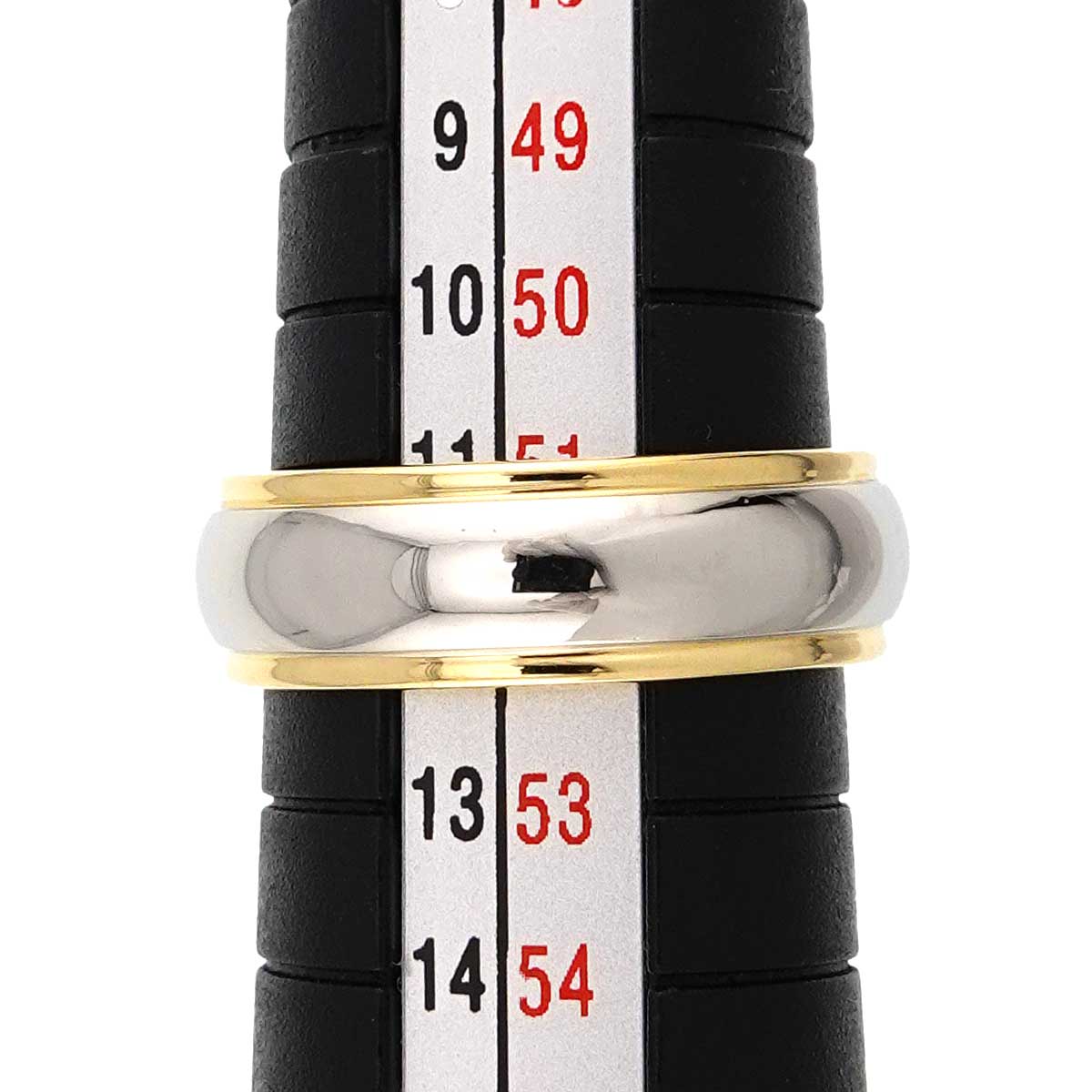Band Ring 18K YG 750 Platinum Size5.5-5.75(US)