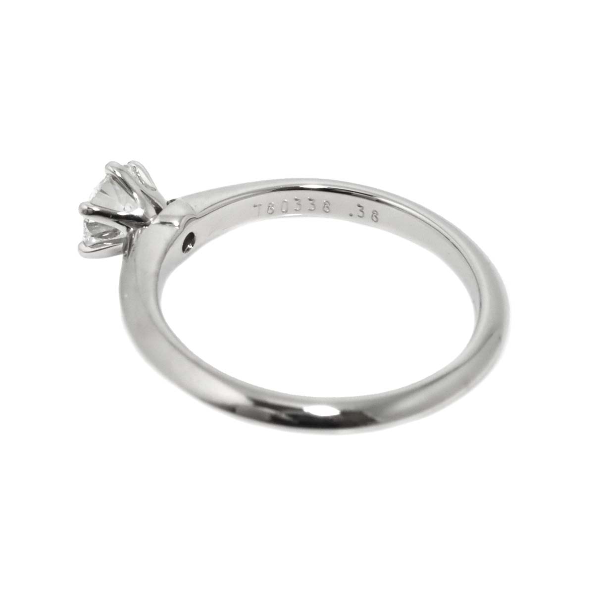 Diamond 0.38ct Ring Pt 4.5(US)