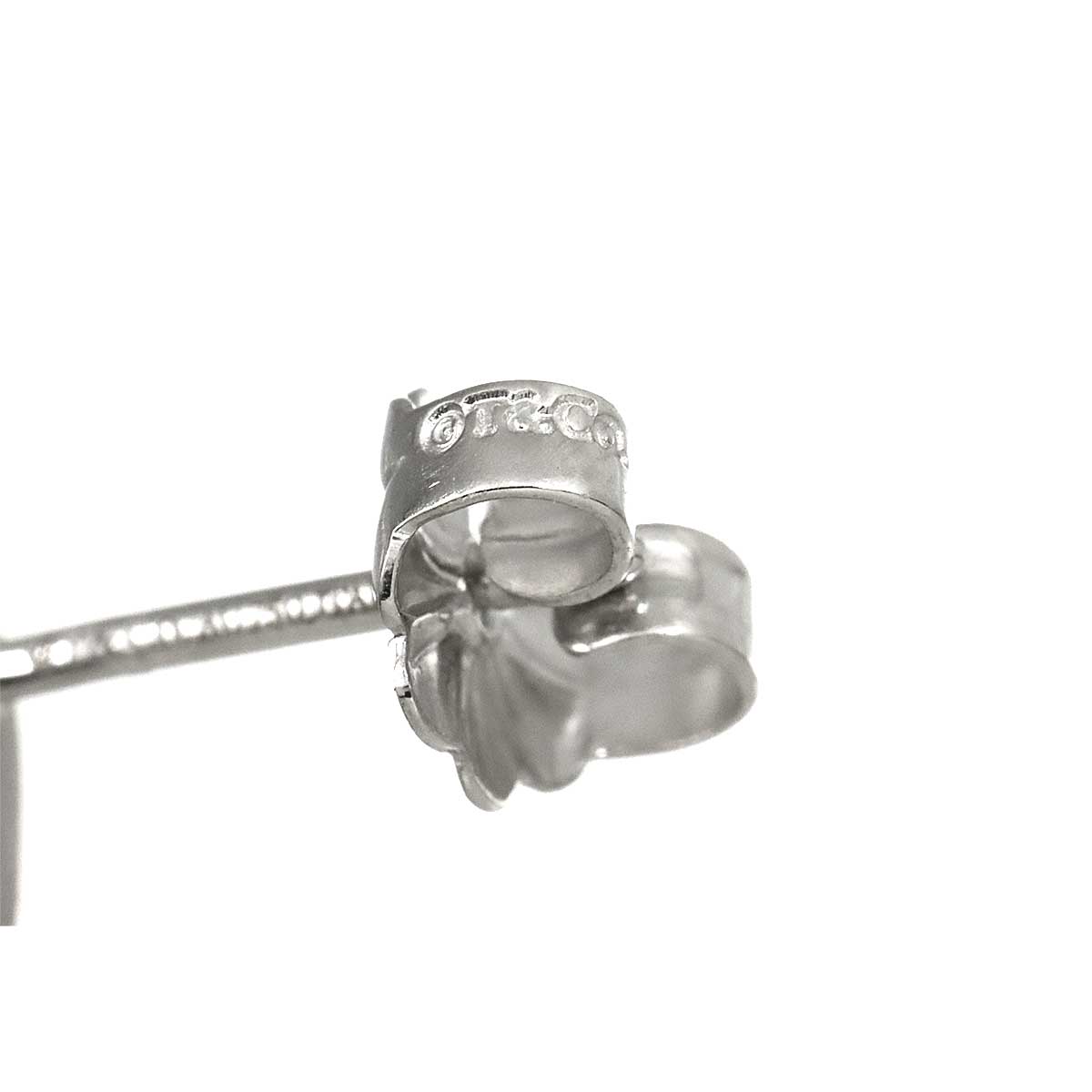 T Smile Mini Diamond Earrings Pierced 18K WG 750