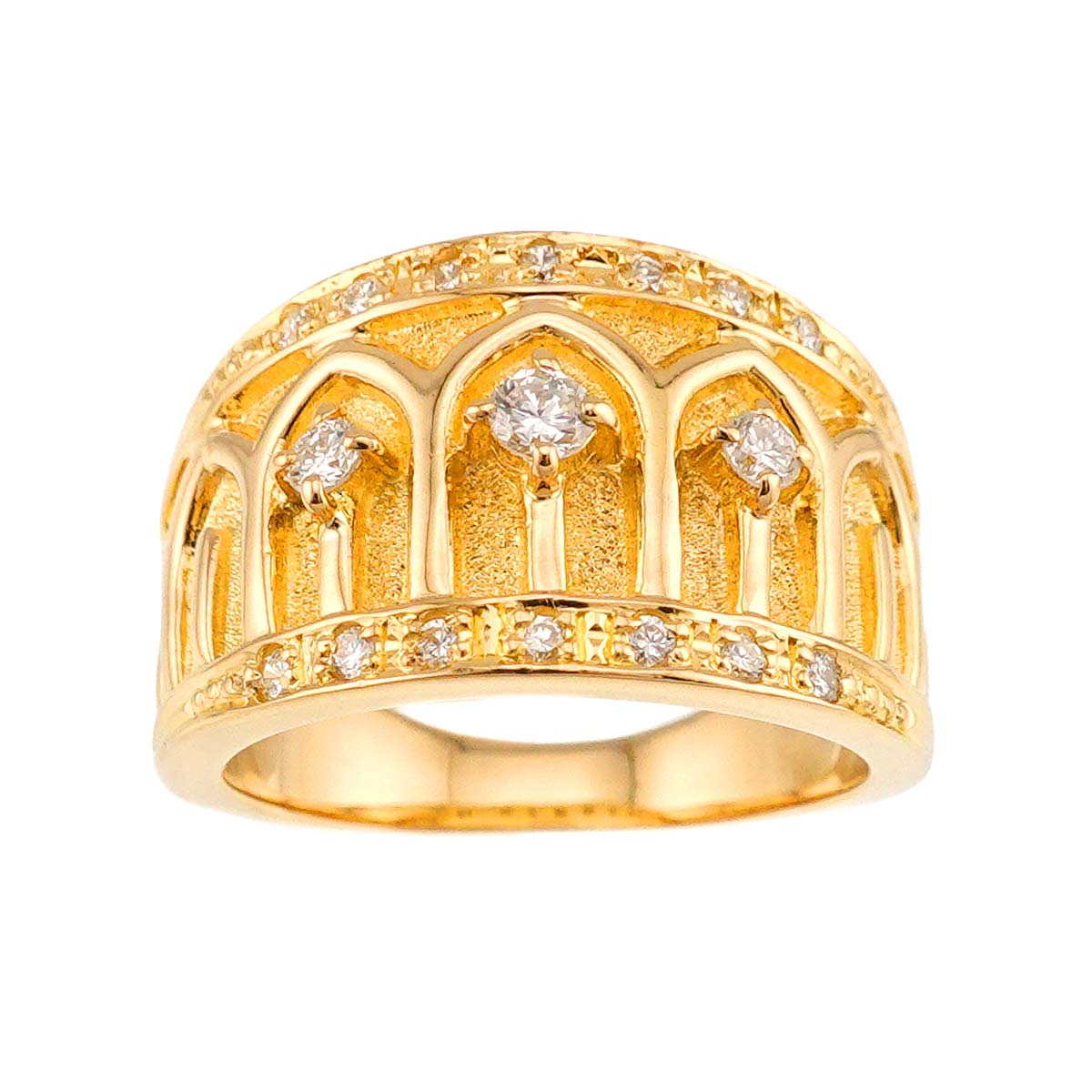 Diamond 0.25ct Ring 18K YG 750 Size5-5.25(US)