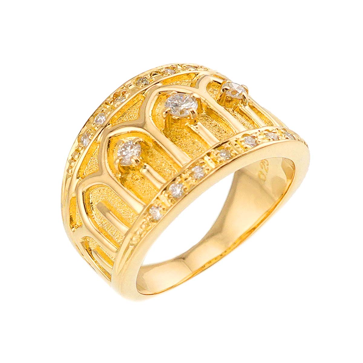 Diamond 0.25ct Ring 18K YG 750 Size5-5.25(US)