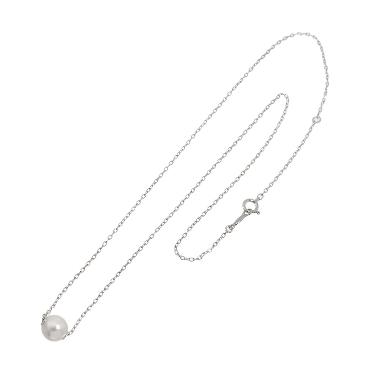 Akoya Pearl 7.4mm Necklace 18K White Gold 750