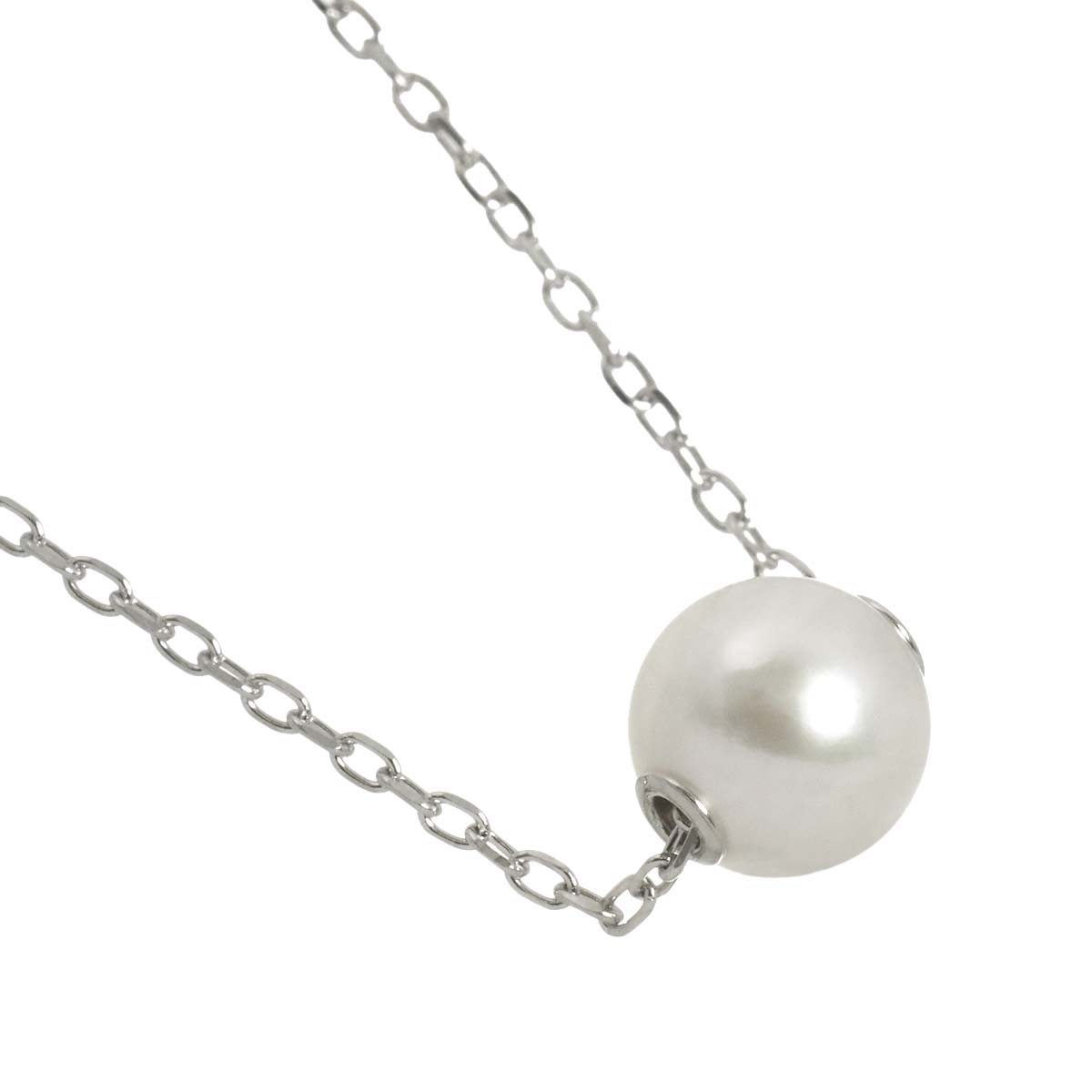 Akoya Pearl 7.4mm Necklace 18K White Gold 750