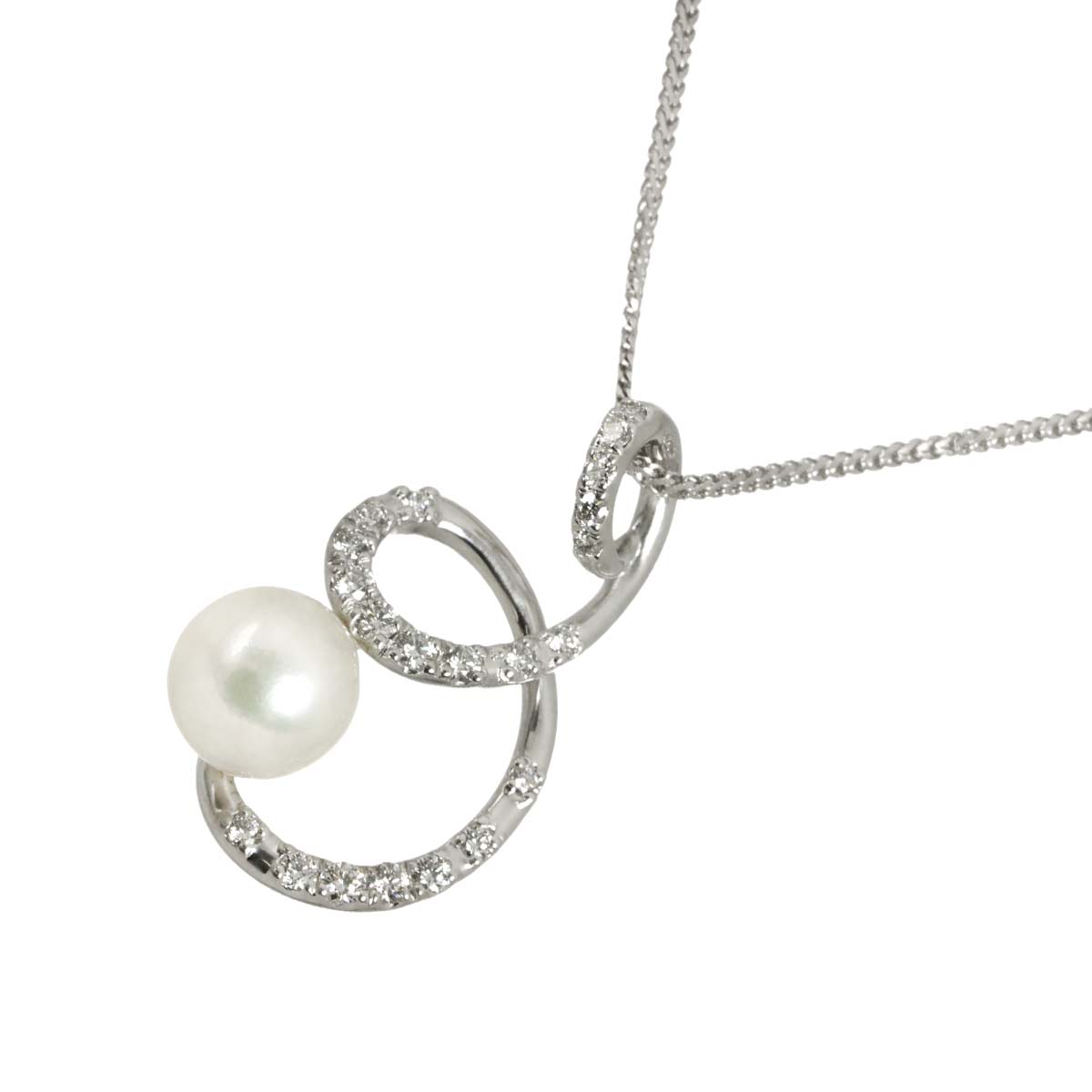 South Sea pearl 10.0mm Diamond 0.57ct Necklace 18K WG