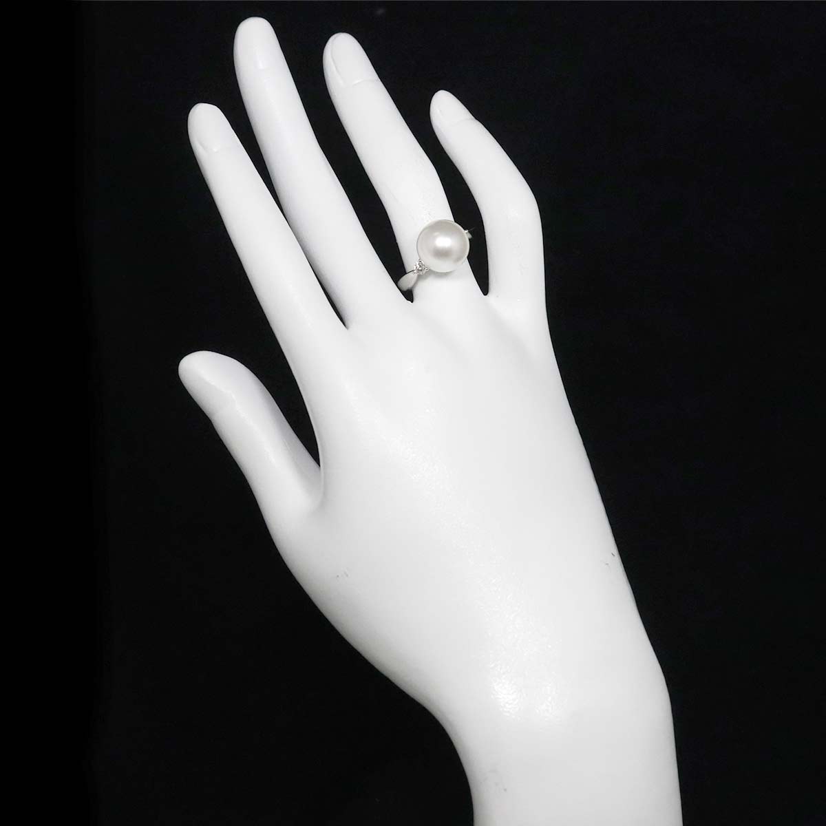 South Sea pearl 11.3mm Diamond 0.16ct Ring Platinum size6(US)