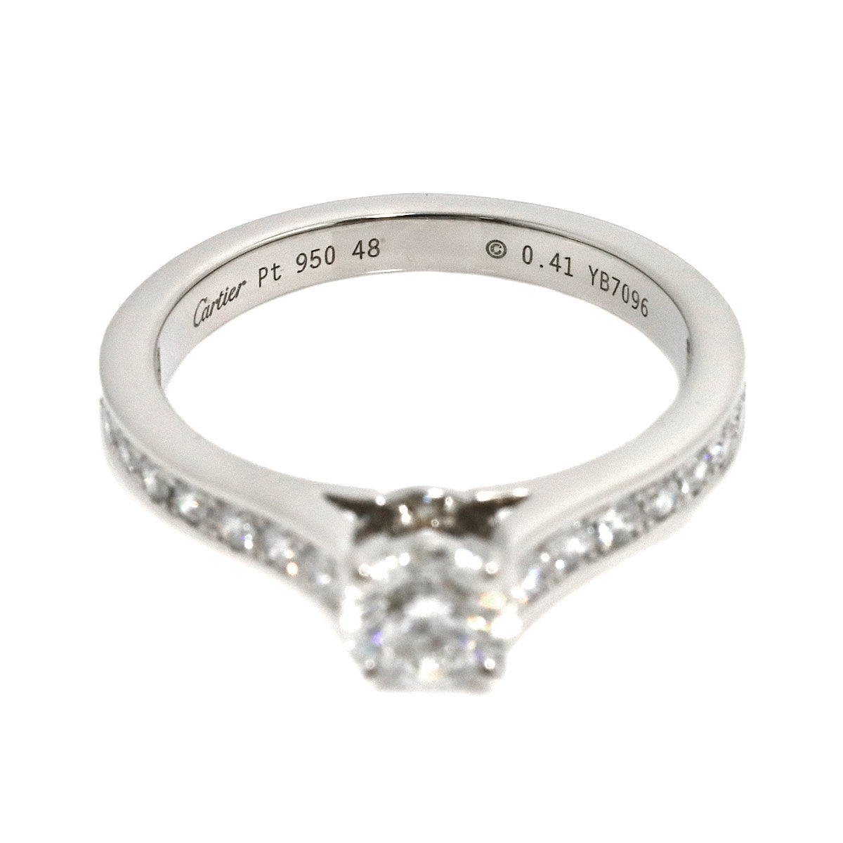 Half Diamond 0.41ct Ring Pt size48 4.5(US)