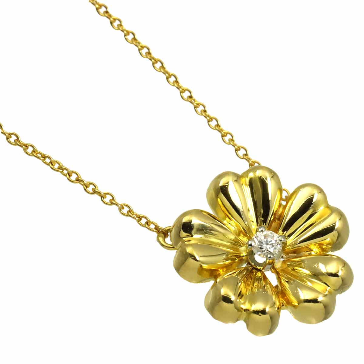 Diamond Necklace 18K Yellow Gold 750